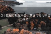 2｜数据可视化平台，数据可视化平台简介