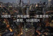 99图库—— 异常说明 —— 批量对照 —— 教程，991的图片